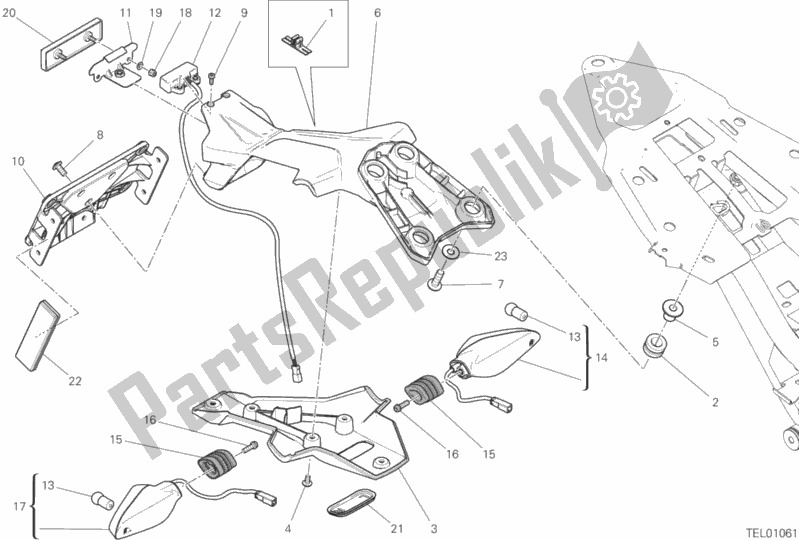 Todas las partes para Soporte De Placa de Ducati Supersport S USA 937 2020